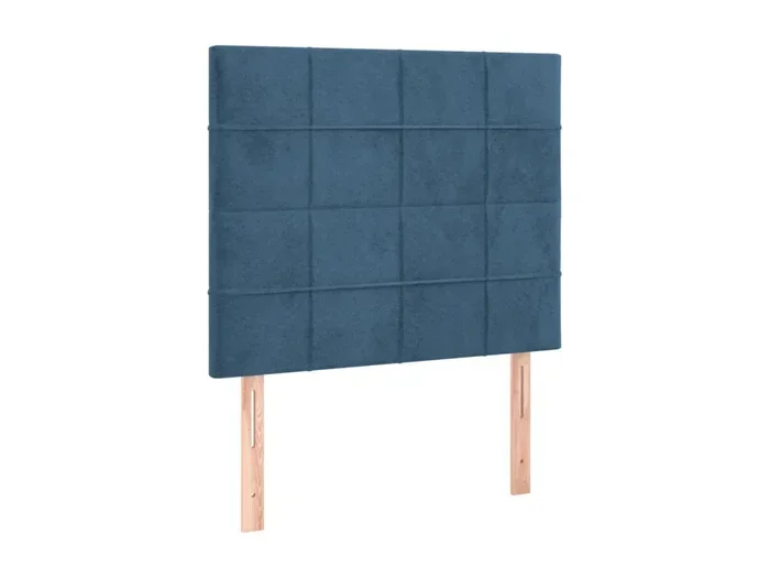 2 Pz Testiere Blu Scuro 100x5x78/88 cm in Velluto CFW275872