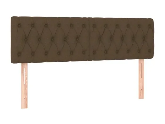 2 Pz Testiere Marrone Scuro 72 x 7 x 78/88 cm in Tessuto CFW857912