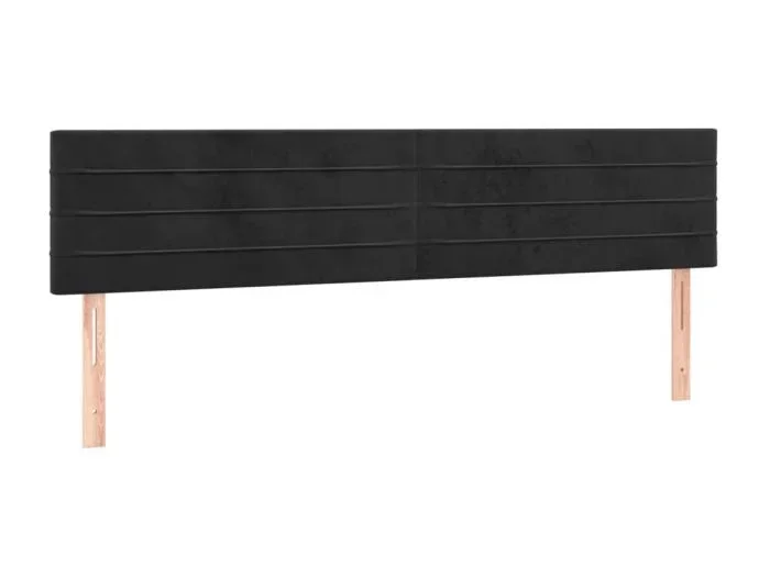 2 Pz Testiere Nere 100x5x78/88 cm in Velluto CFW394652