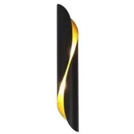 Abigali Drill lampada da parete 2×40 W nero-oro KGG2E14