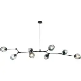 Abigali Smokey lampada da soffitto x40 W nero-fumé MD2003-9PCS-JG