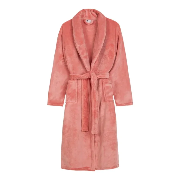 Accappatoio Polyvelvet XS/S, in micropile, rosa