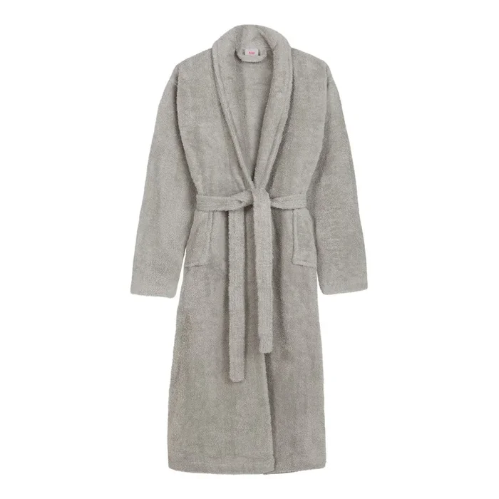 Accappatoio Terry M/L, in cotone, grigio chiaro