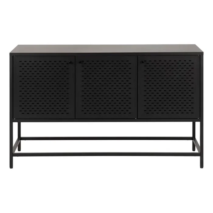 ActonaCassettiera NewcastleIn metallo, trattamento della superficie verniciatura a polvere, nera, larghezza totale 125 cm, altezza totale 75 cm, profondità totale 40 cm
