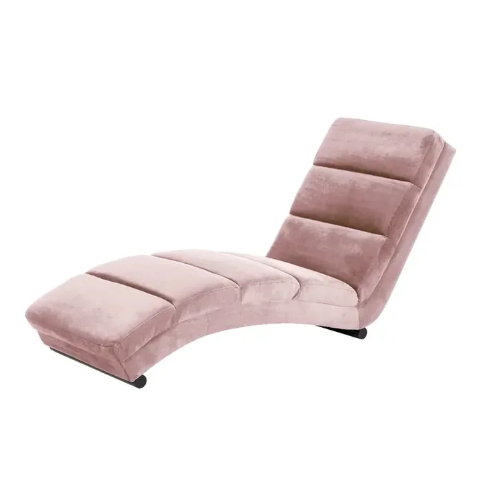 ActonaChaise longue SlinkyCon composizione variabile, con rivestimento in velluto, rosa, larghezza totale 60 cm, profondità totale 170 cm, peso 21 kg
