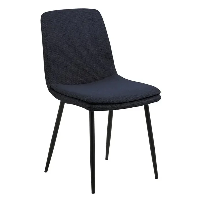 ActonaSedia da pranzo BeccaIn imbottito, con rivestimento in tessuto, blu scuro