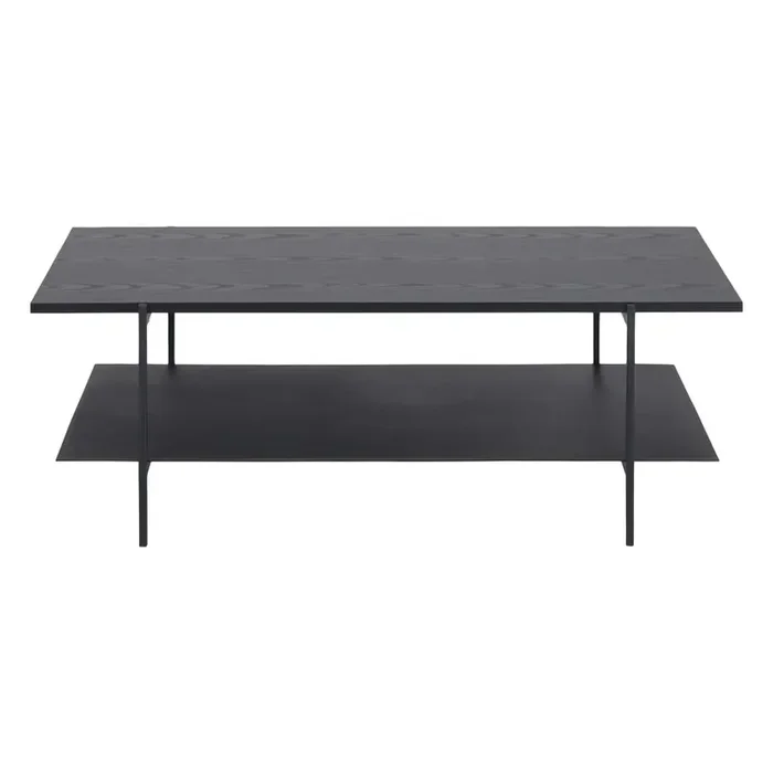ActonaTavolino da salotto AngusNero, 60×115 cm, altezza totale 40 cm