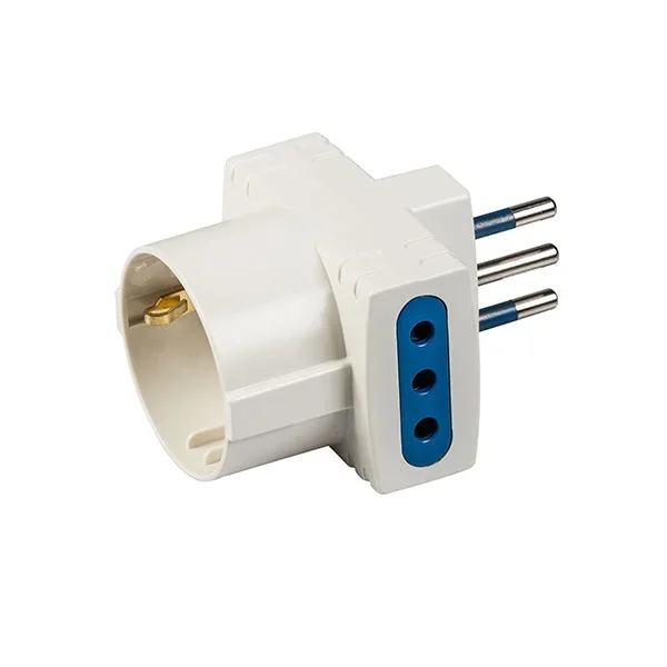 Adatt. Triplo+Schuko 10a Bianc 467.