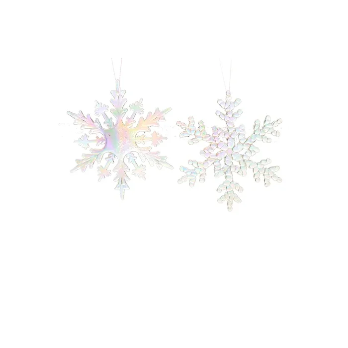 Addobbo albero fiocco di neve ‘shiny’ Mercury
