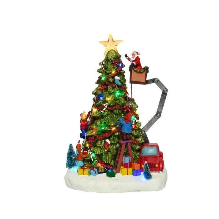 Albero di natale con carrello elevatore Kaemingk