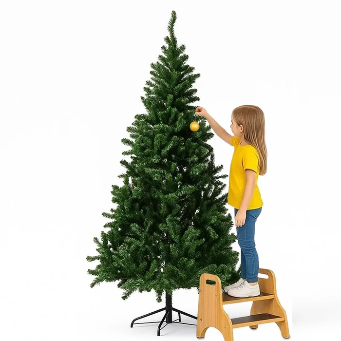 Albero di Natale Verde Monte Saturno 240 cm e 1401 Rami Decorazione Natalizia