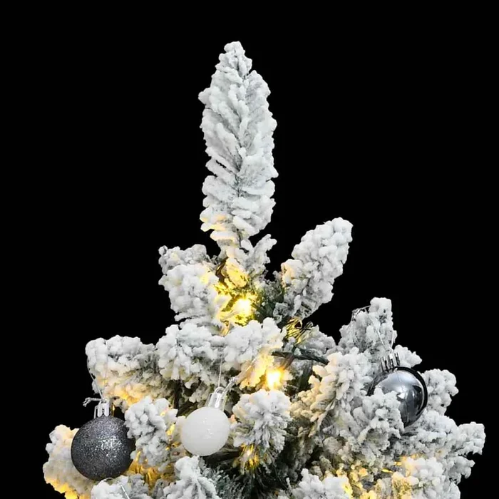 Albero Natale Incernierato con 150 LED e Palline 150 cm 3210106