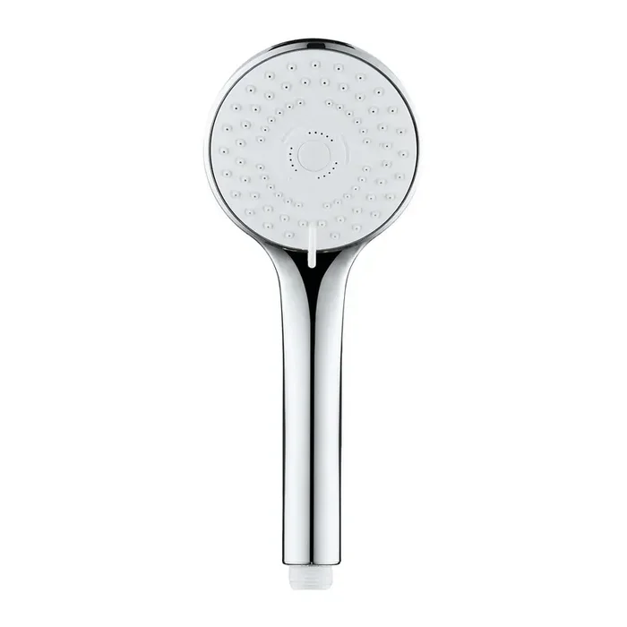 AllstarSoffione per doccia UnoIn plastica, color argento lucido, ø 9,5 cm