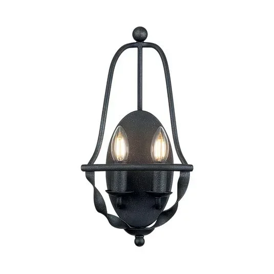 Applique Bradbury, 2 luci, grigio