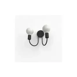 Applique classic in metallo nera 2xE27