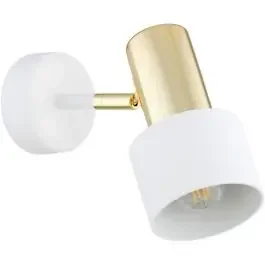 Argon Doria lampada da parete 1×15 W bianco-ottone 4264