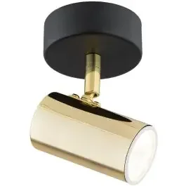 Argon Lagos lampada da parete 1×5 W nero-ottone 4208
