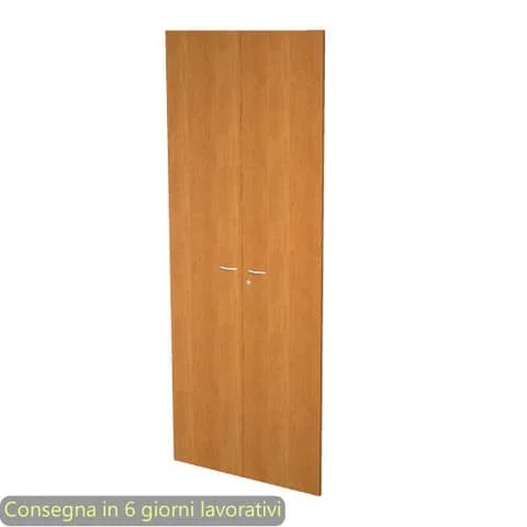 ARTEXPORT – Coppia ante alte noce chiaro per libreria componibile protocollo 76xh.196 cm – AA-L76/4