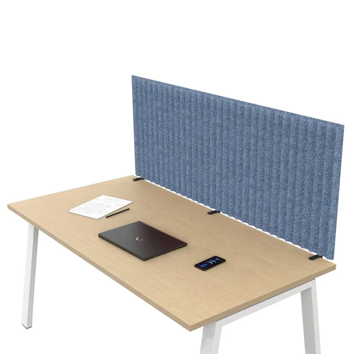 ARTEXPORT – Pannello acustico da scrivania l75xh40cm c/morsetti neri azzurro stripes – EJA750-EJF1-ME