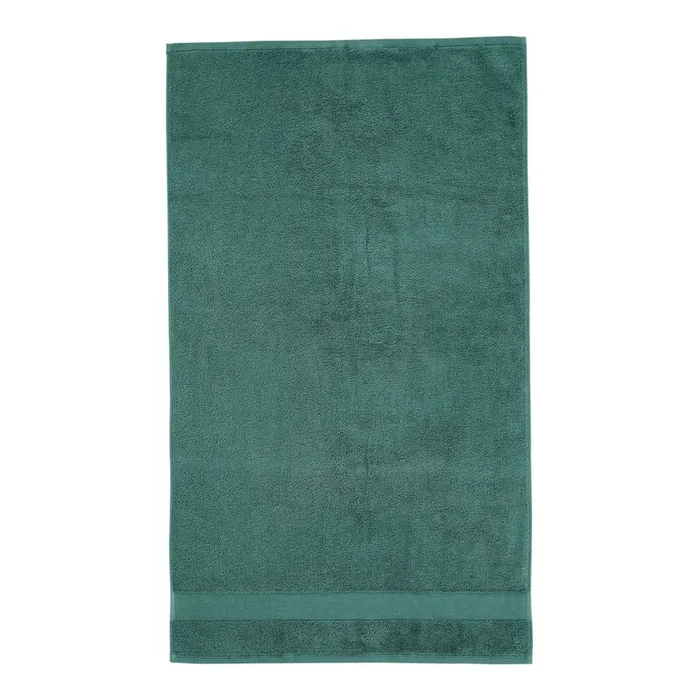 Asciugamano Anti-Bacterial Tipo terry, in cotone, verde scuro, 50×85 cm