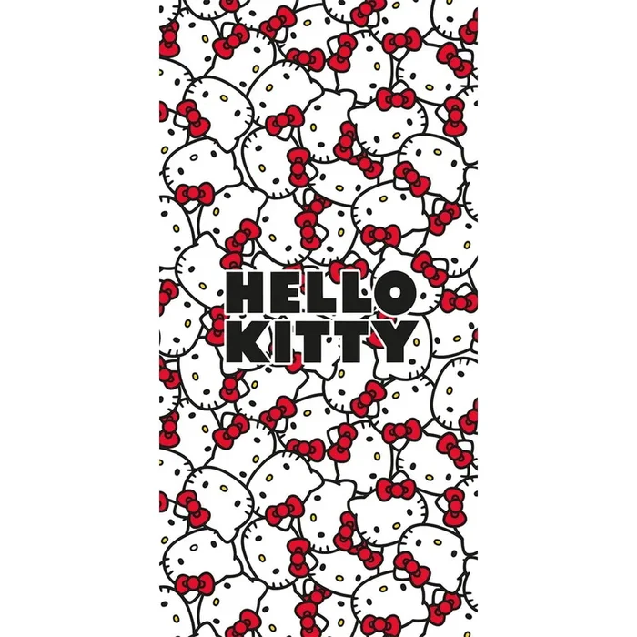 Asciugamano per bambini Hello Kitty In cotone, rosso/bianco, 70×140 cm