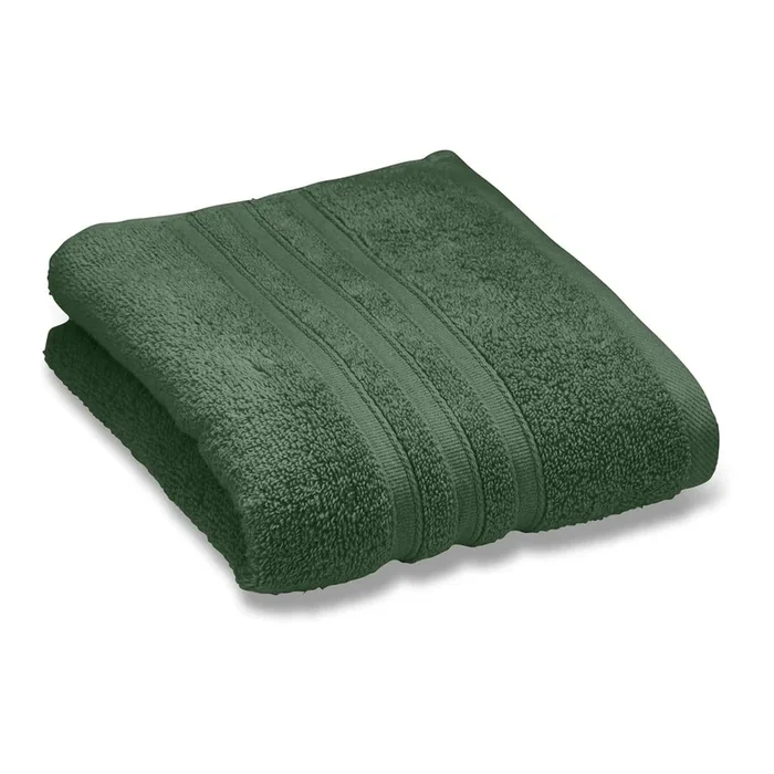 Asciugamano Zero Twist Tipo terry, in cotone, verde scuro, 50×85 cm