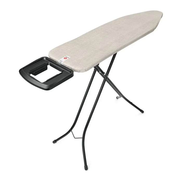 Asse da stiro Denim Grey B Con supporto per ferro da stiro/con altezza regolabile, grigia, 124×38 cm