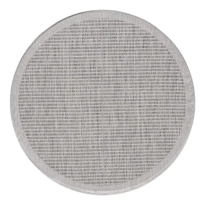 Ayyildiz CarpetsTappeto da interno/esterno Giza 1410Sintetico, a pelo piatto, rotondo, grigio, ø 120 cm