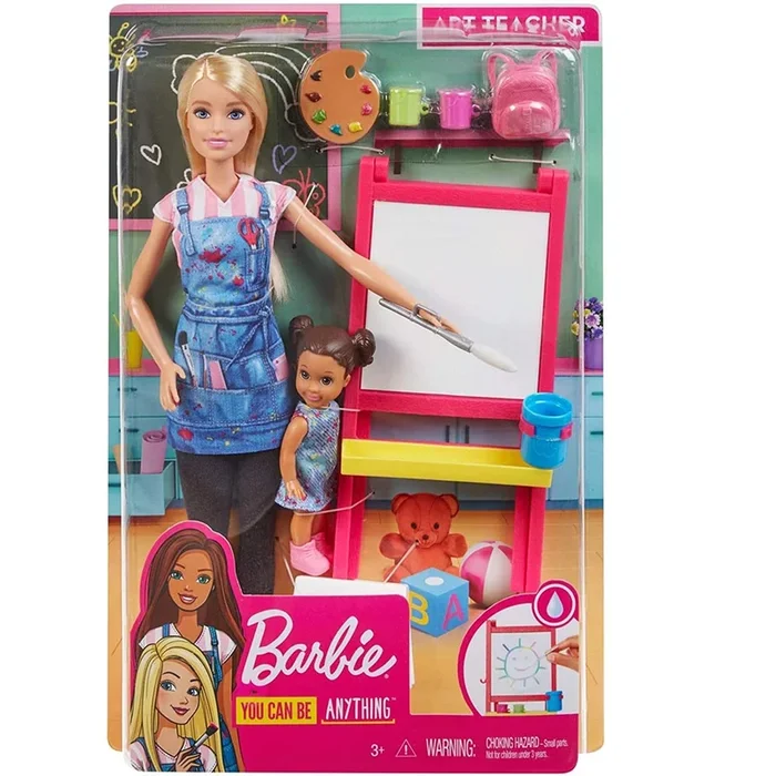Bambola Barbie Playset Insegnante di Pittura con Shelly Bambolina e Accessori