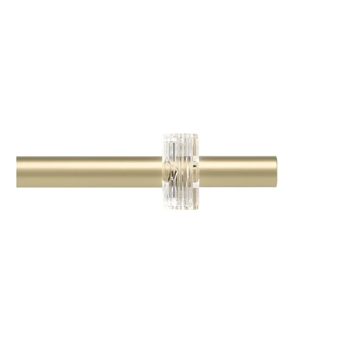 Bastone per tende Flute Regolabile, in acciaio, oro opaco, 107 – 305 cm