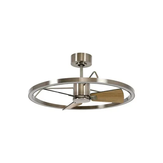 Beacon Ventilatore da soffitto a LED Cessna, nichel/quercia, DC, silenzioso
