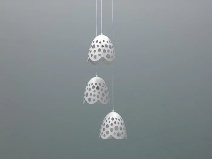 Bells – Lampada a sospensione in metallo bianco