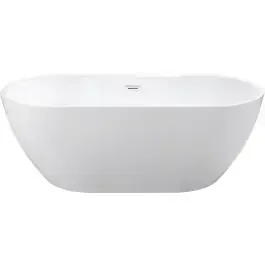 Besco Navia vasca da bagno freestanding 140×75 cm ovale bianco WAS-140-NZL