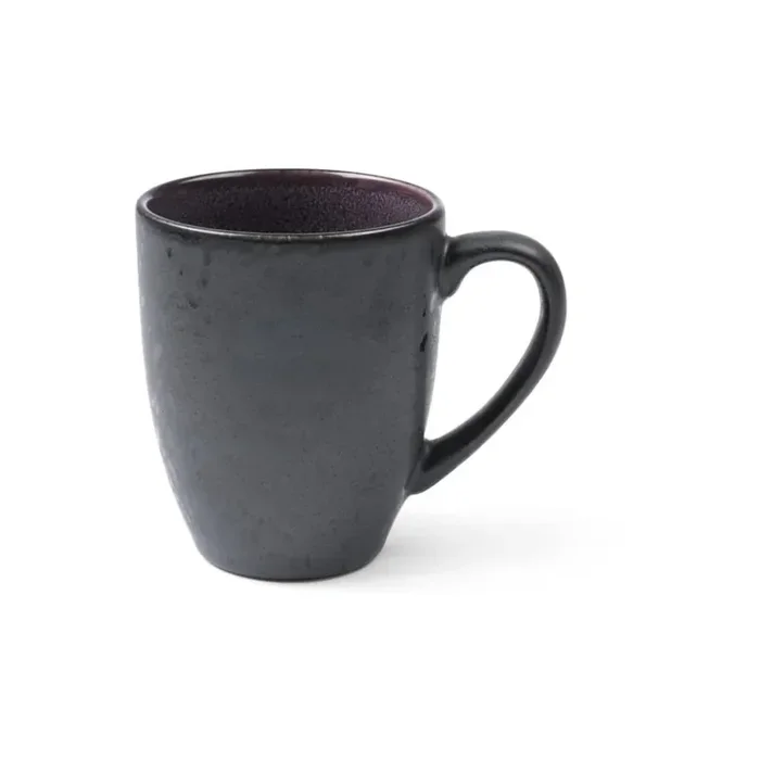 BitzTazza Mensa300 ml, in gres, nera/viola