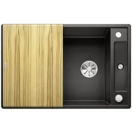Blanco Axia III 45 S lavello in granito 78×51 cm nero 525841