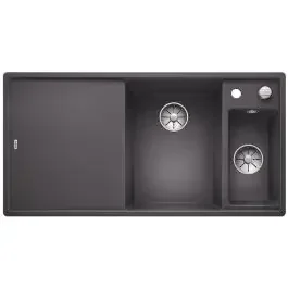 Blanco Axia III 6 S lavello in granito 100×51 cm grigio/grafite/inox 523463