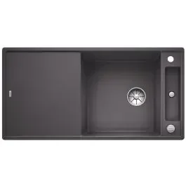 Blanco Axia III XL 6 S lavello in granito 100×51 cm grigio/grafite/inox 523501