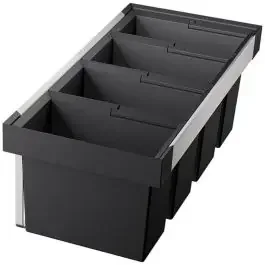 Blanco Flexon II contenitore per rifiuti 73 l nero-grigio 521475
