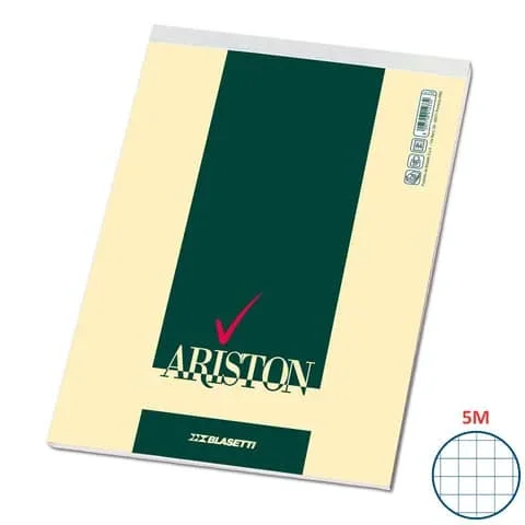 BLASETTI – Blocchi con punto metallico ariston – 70 ff 60 g/m² a4 – quad. 5 mm – 1069 – Confezione da 10 PZ