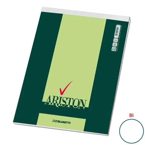 BLASETTI – Blocco con punto metallico ariston – 70 ff 60 g/m² a4 – fogli bianchi – 1071 – Confezione da 10 PZ