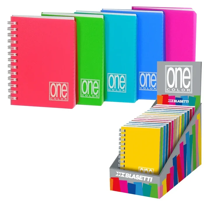 BLASETTI – Microquaderno spiralato ppl 8x12cm a7 80fg+1 80gr 1rigo one color – 5460 – Confezione da 14 PZ