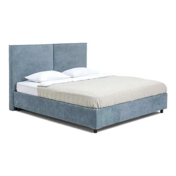 Bonami SelectionLetto matrimoniale Myra Bold180x200 cm, con contenitore, con rete inclusa, imbottito, fatto a mano/facile da assemblare/resistente ai graffi di animali domestici, blu