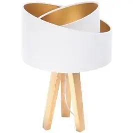 BPS Koncept Galaxy lampada da tavolo 1×60 W bianco-oro -legno 060S-062
