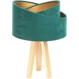 BPS Koncept Galaxy lampada da tavolo 1×60 W verde-oro -legno 060S-003