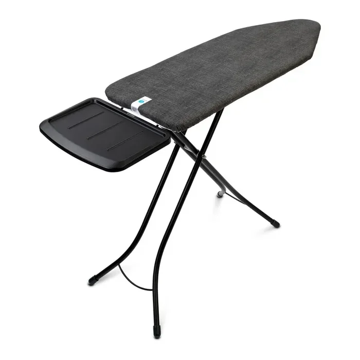 BrabantiaAsse da stiro Denim Black CCon supporto per ferro a vapore/con altezza regolabile, nera, 124×45 cm