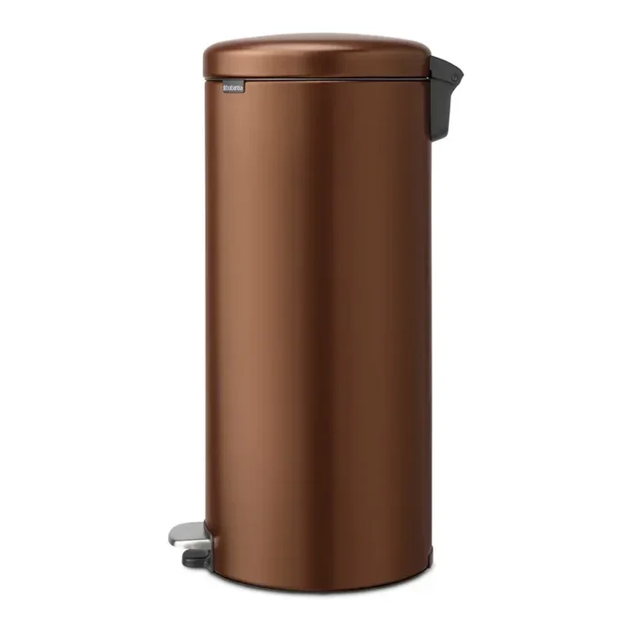 BrabantiaCestino per la spazzatura NewIconCon pedale, in acciaio, color bronzo, 30 l