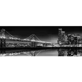 Bridge Silver canvas moderno 60×150 cm