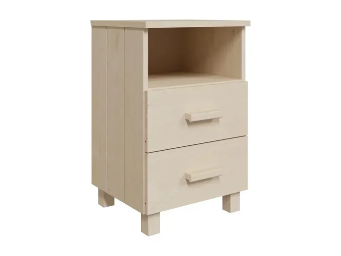 Calvino Comodino HAMAR ambra 40x35x62 cm in Legno Massello di Pino