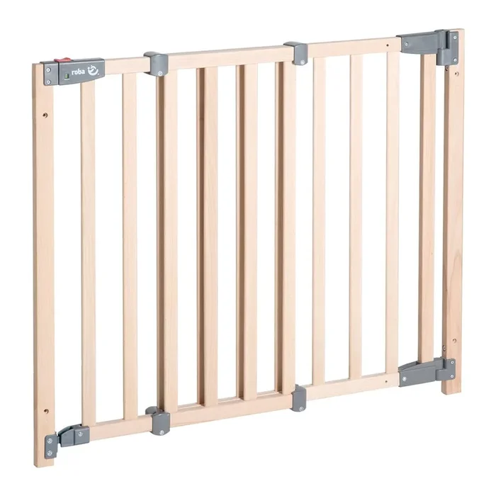 Cancelletto di sicurezza 118,5×82,5 cm, in faggio massiccio, di colore naturale