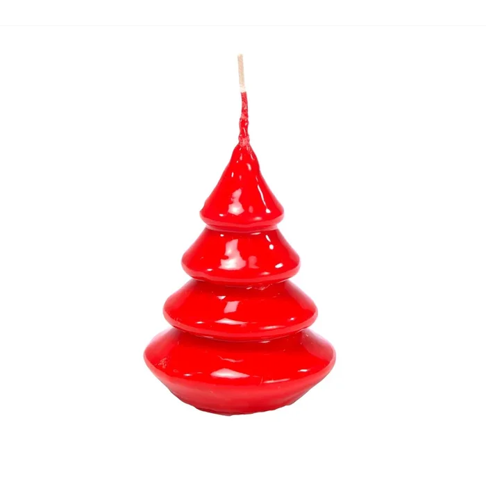 Candela ‘pino’ lucid in cera Mercury rosso